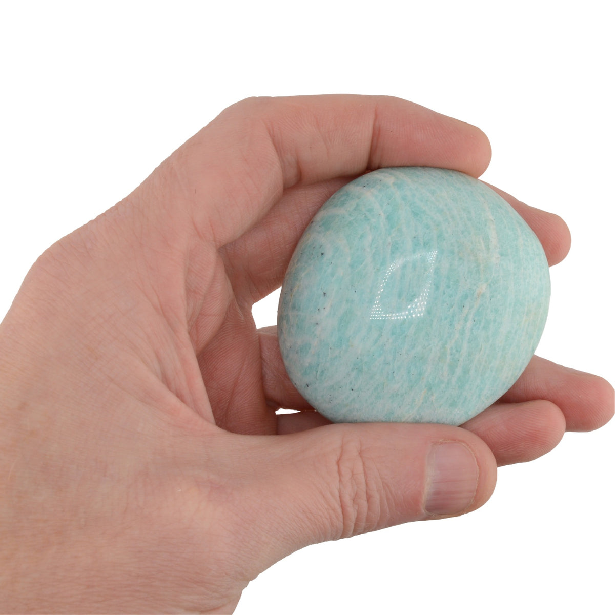Large Amazonite Palm Stone