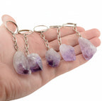 Amethyst Point Crystal Keyring