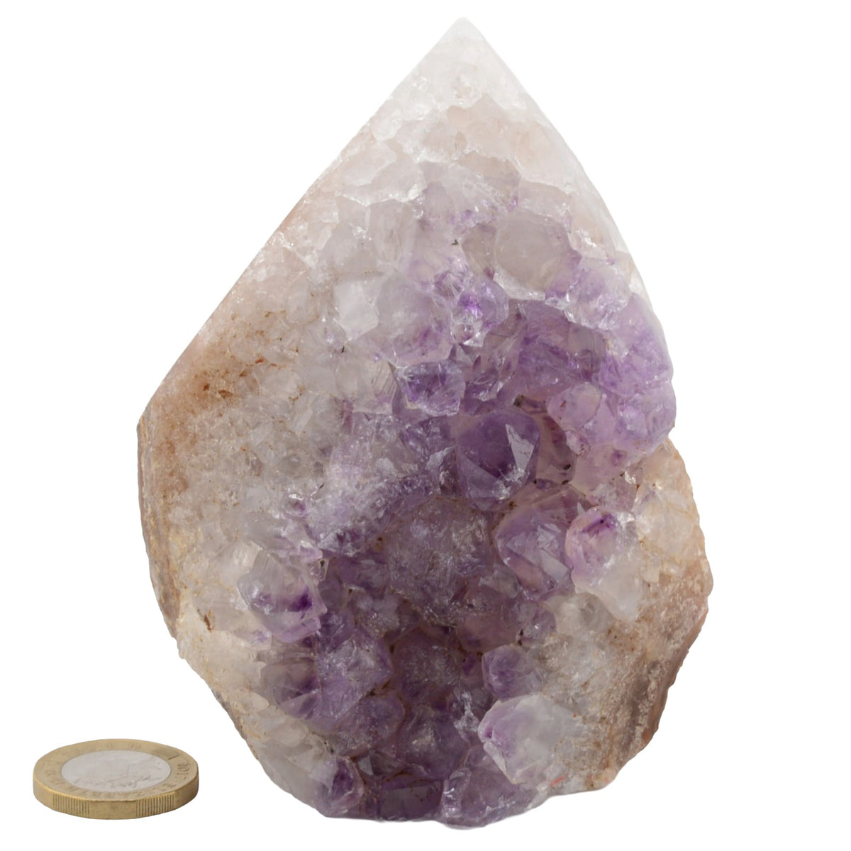 Free Standing Amethyst Crystal Clusters with Top Polished Point - Brazil