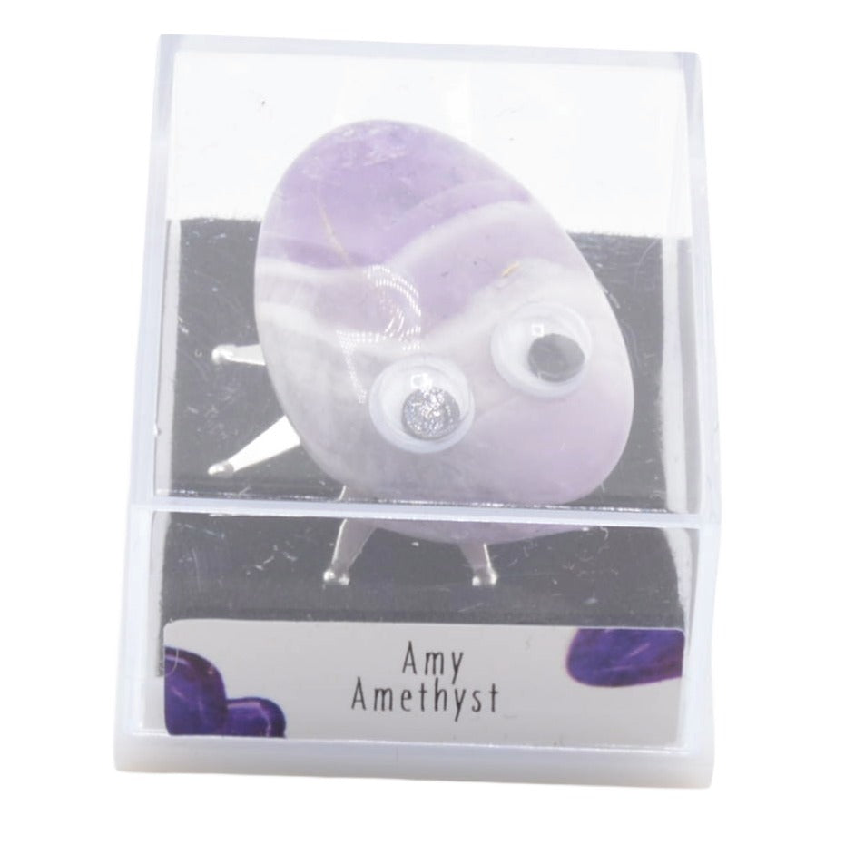 Gem Bug Tumble Stone Fun Creature in Display Case