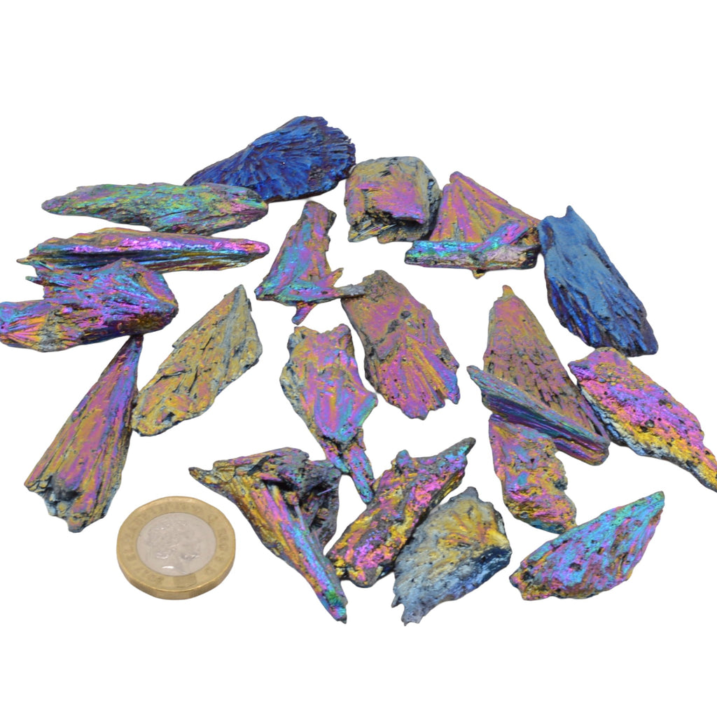 Iridescent Aura Kyanite pieces