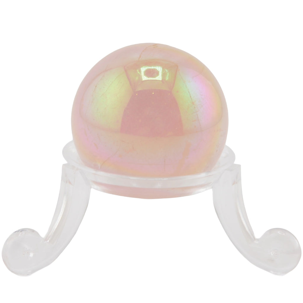 Aura Rose Quartz Crystal Sphere - 25 to 30mm