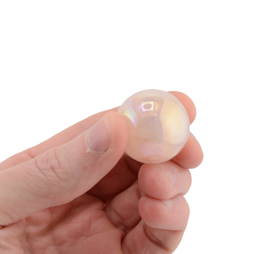 Aura Rose Quartz Crystal Sphere - 25 to 30mm