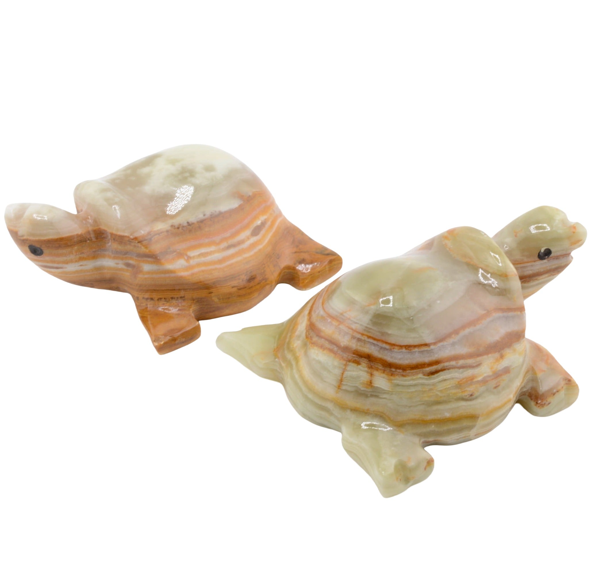 Banded Calcite Turtle Carving