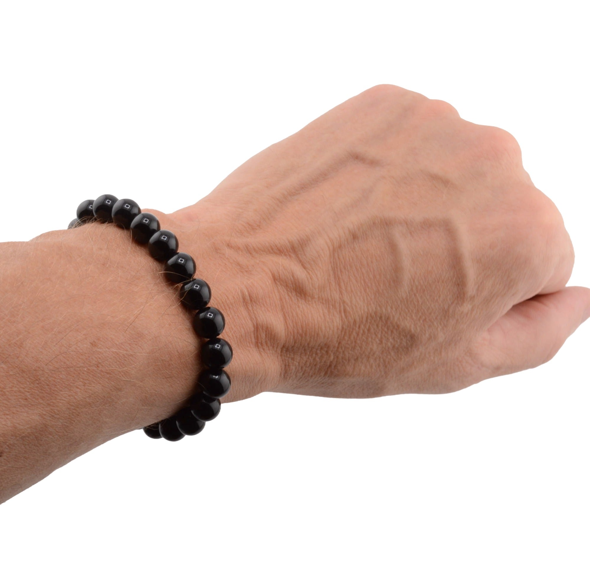 Black Obsidian Gemstone 8mm Bead Bracelet