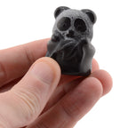 Black Obsidian Panda Carving