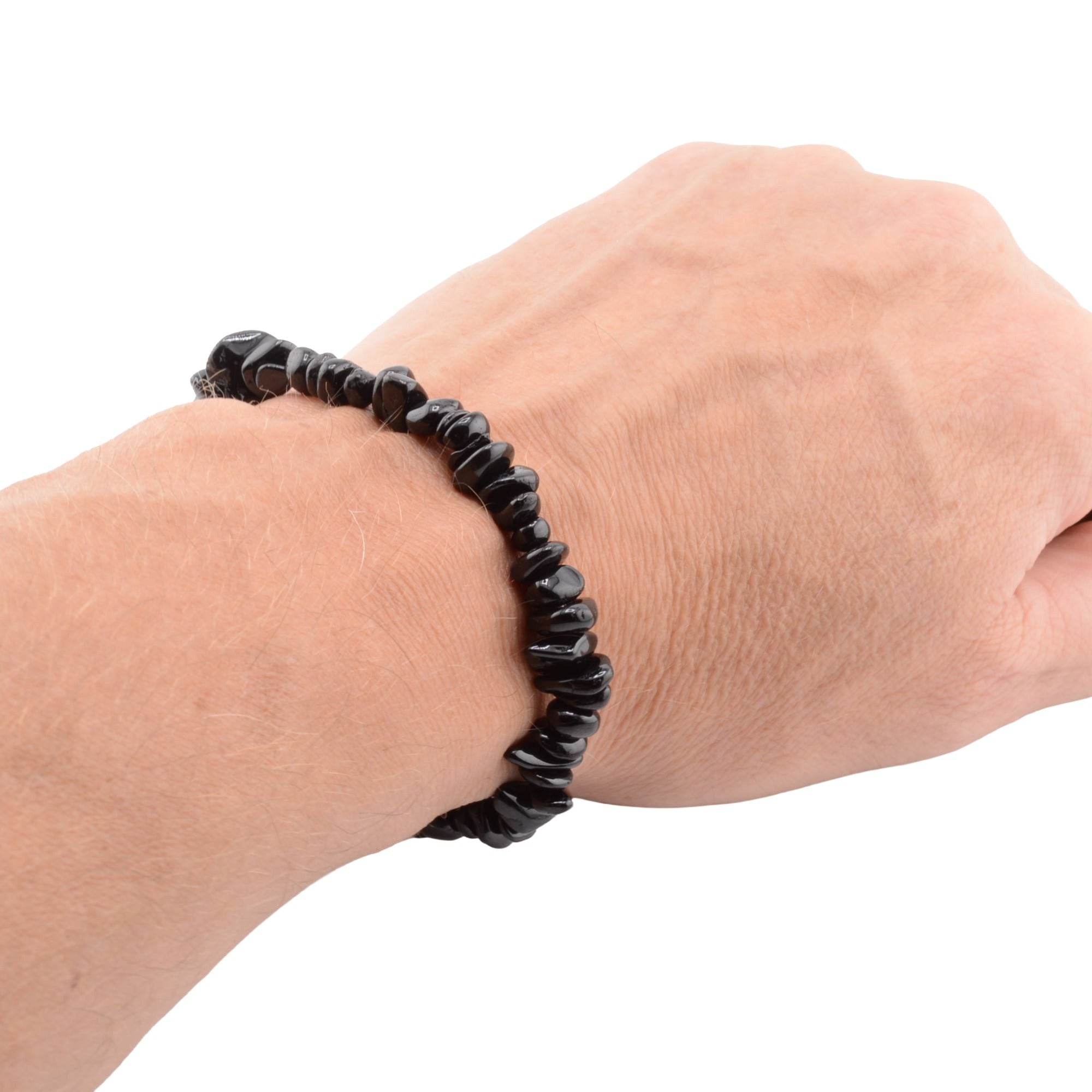 Black Tourmaline Gemstone Chip Bracelet
