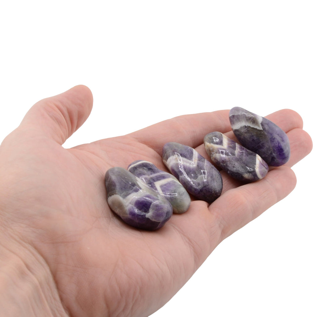 Chevron Dream Amethyst Tumble Stone