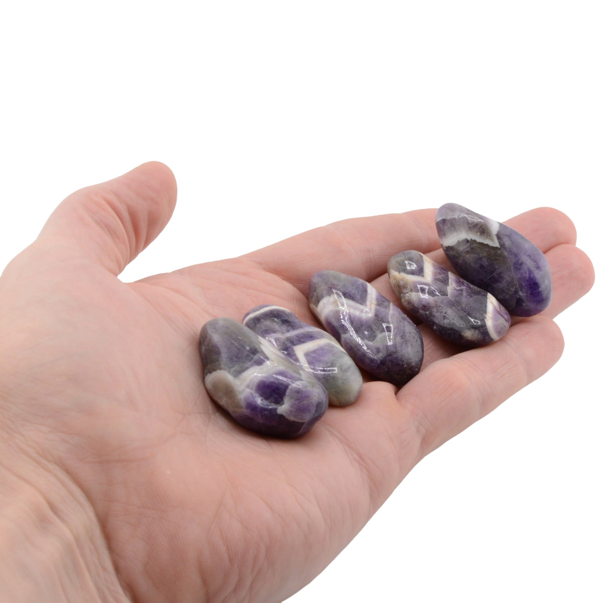 Chevron Dream Amethyst Tumble Stone