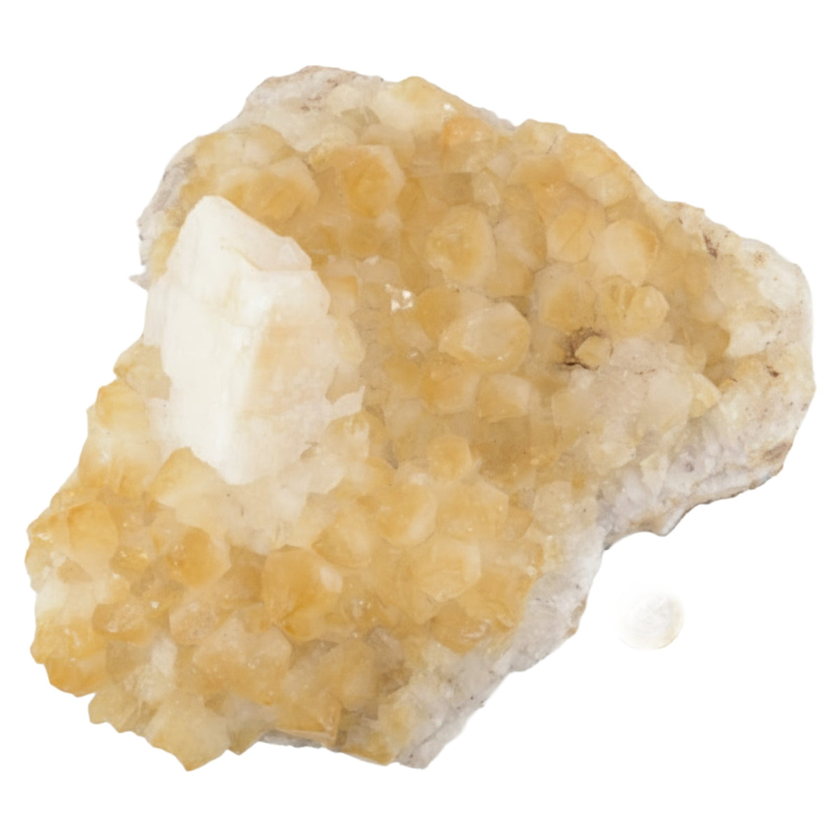 Large Citrine Cluster (heat treated) with calcite - 4Kg!