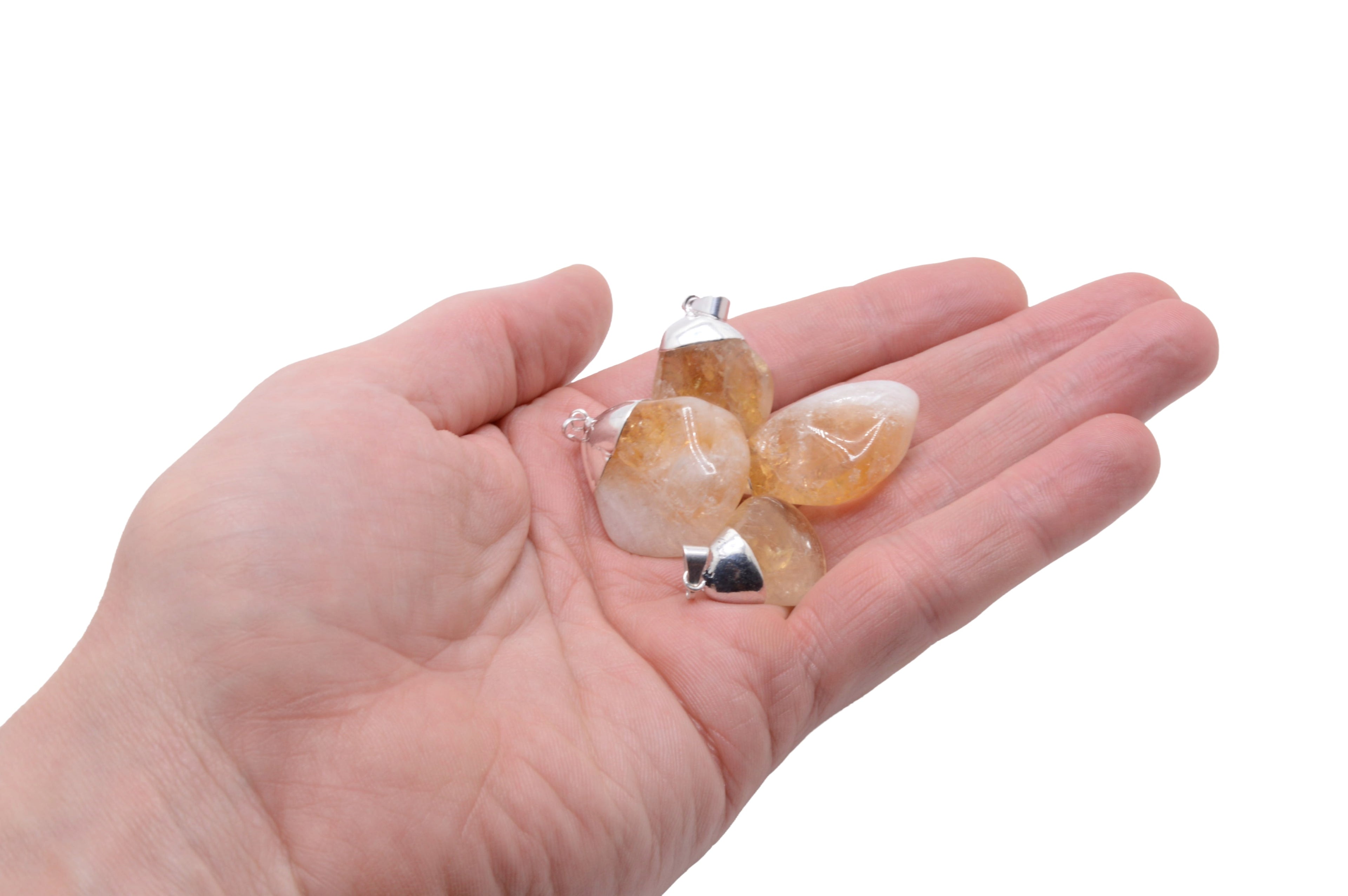 Citrine Gemstone Tumble Pendant