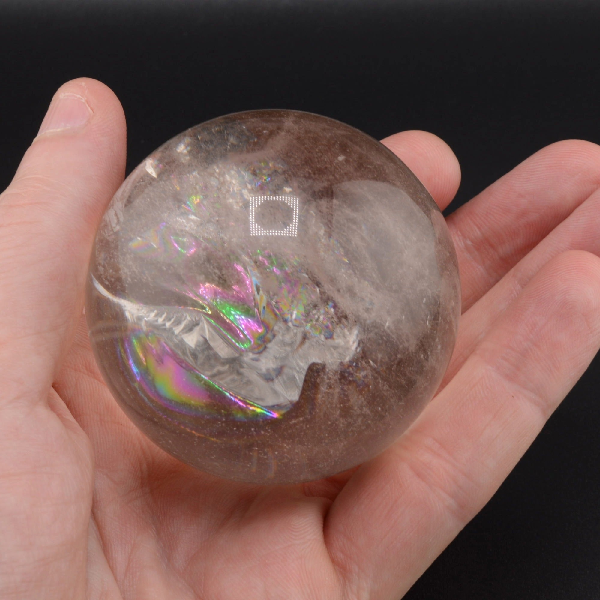 Quality Clear Quartz Sphere with Rainbow - 60mm