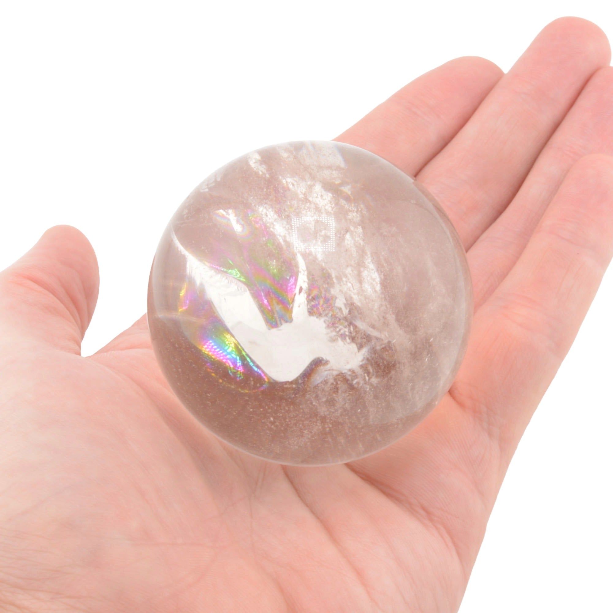 Quality Clear Quartz Sphere with Rainbow - 60mm
