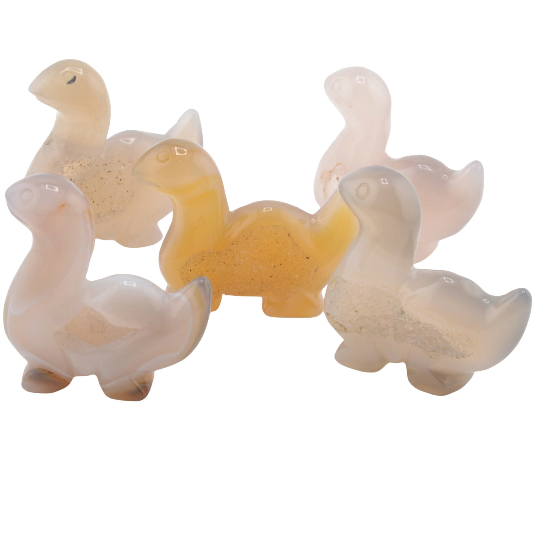 Dinosaur Druzy Agate Gemstone Carving - 5cm