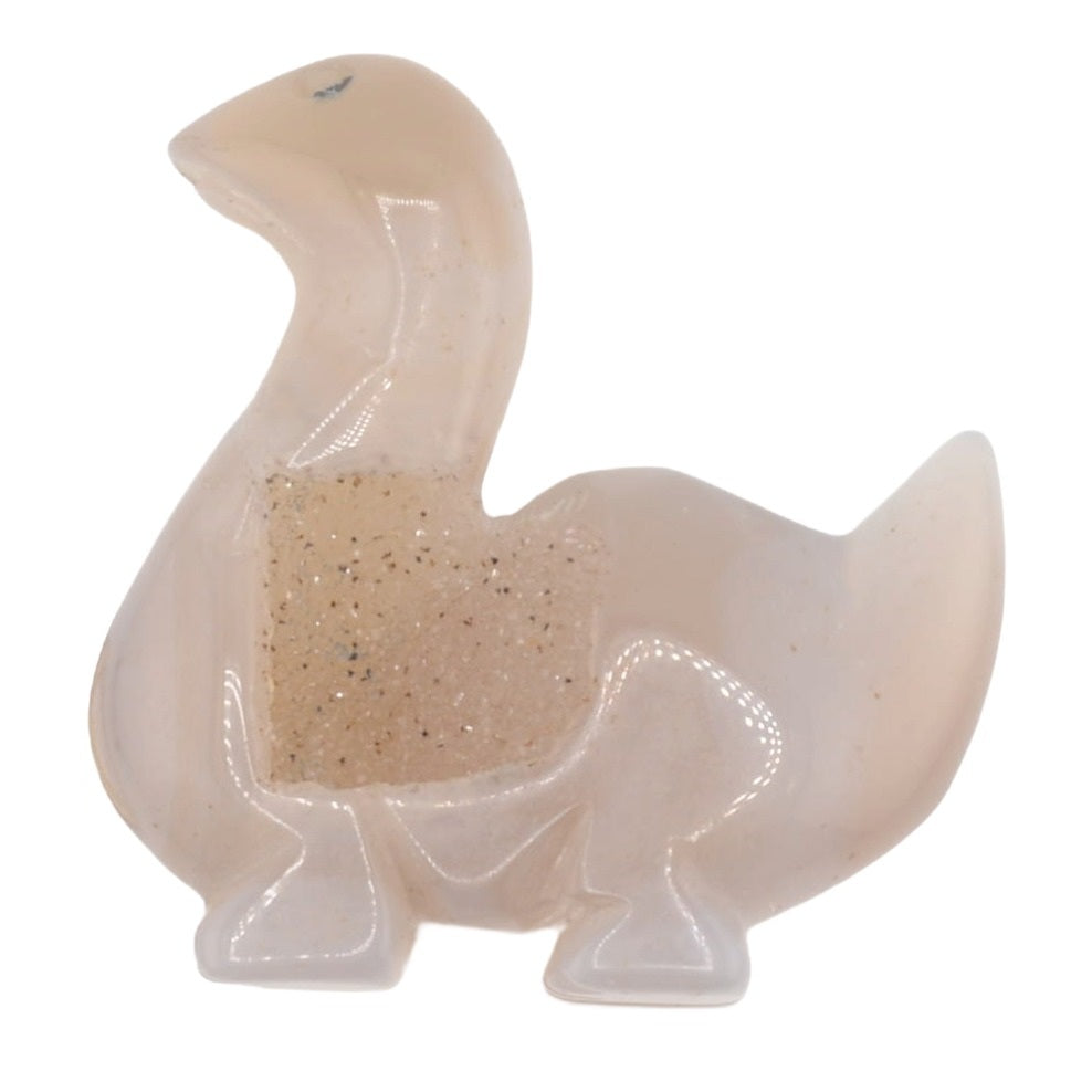 Dinosaur Druzy Agate Gemstone Carving - 5cm