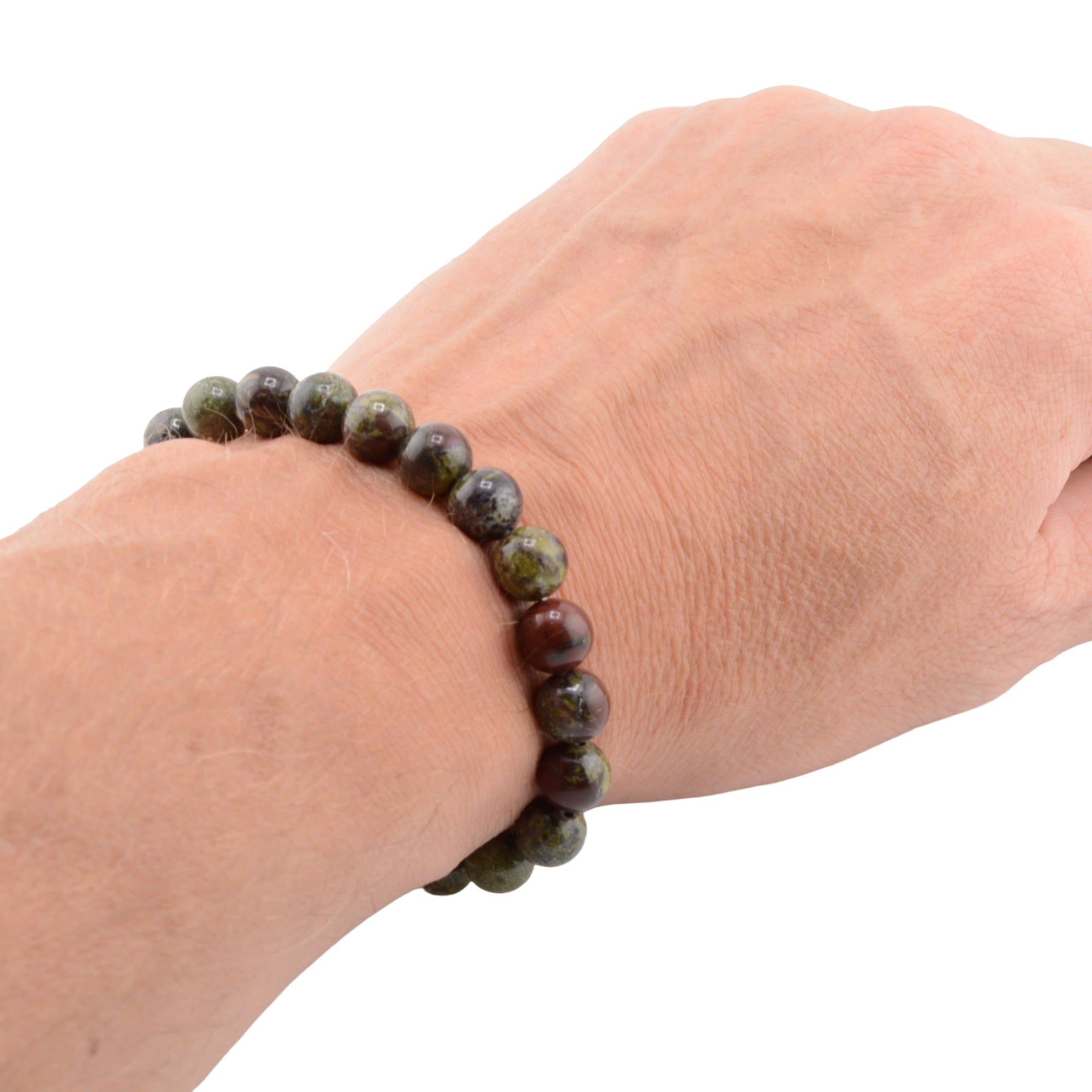 Dragons Blood Gemstone 8mm Bead Bracelet