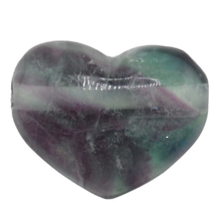 Fluorite Crystal Heart Pendant