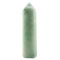 Large 175mm polished green aventurine tower on a white background