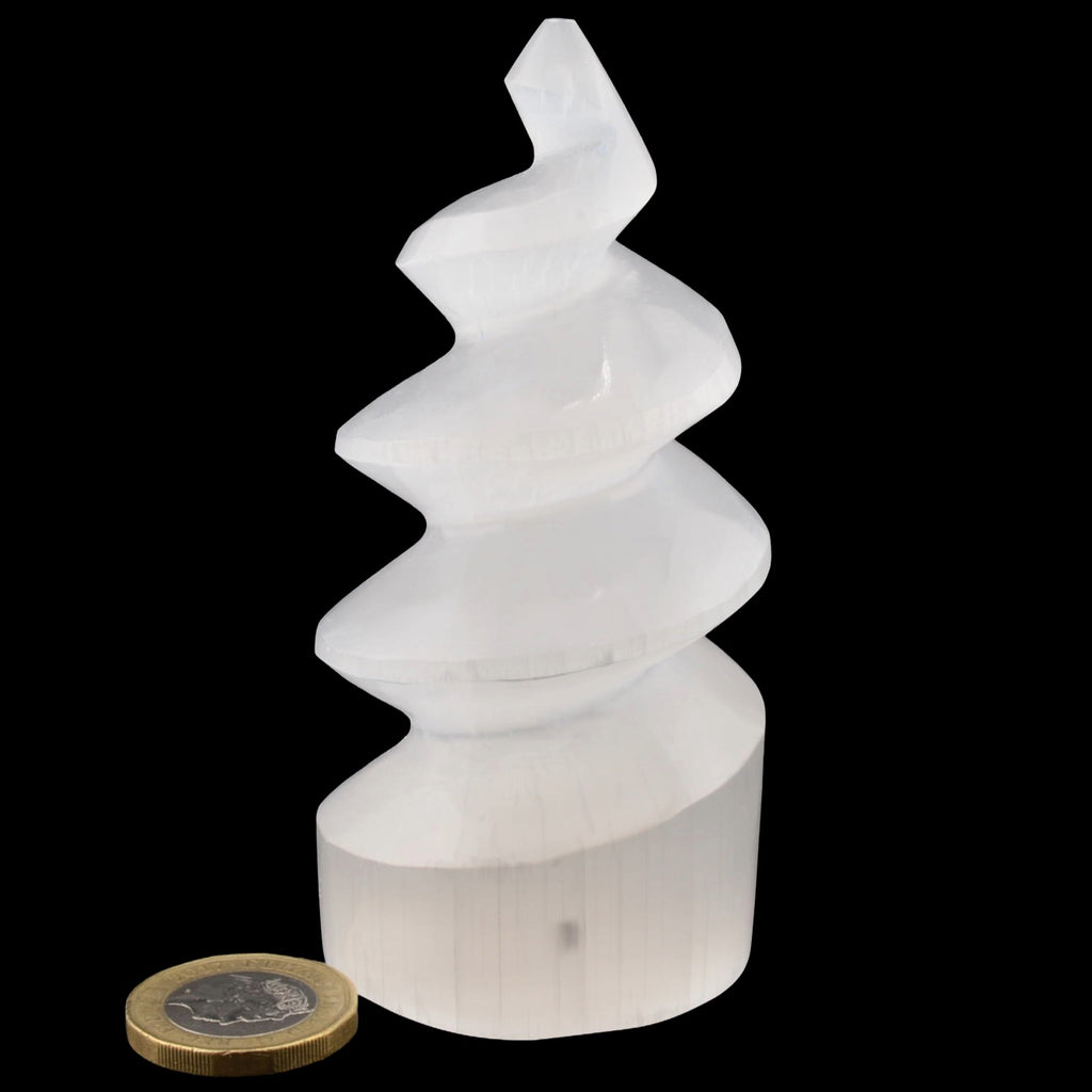 Selenite Unicorn Horn Carving - 100mm