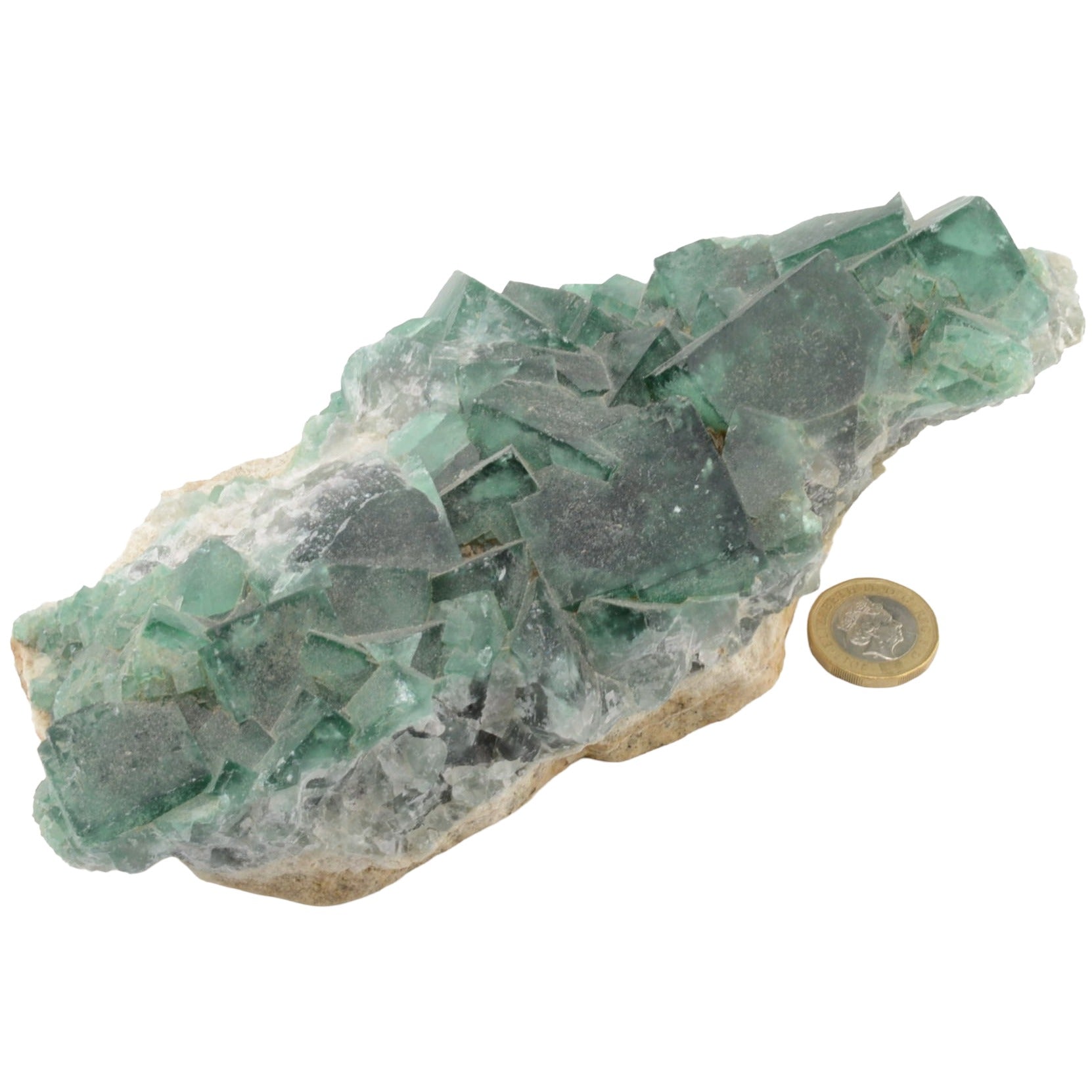 Large Raw Natural Fluorite Cluster on Matrix Specimen - 1.35Kg