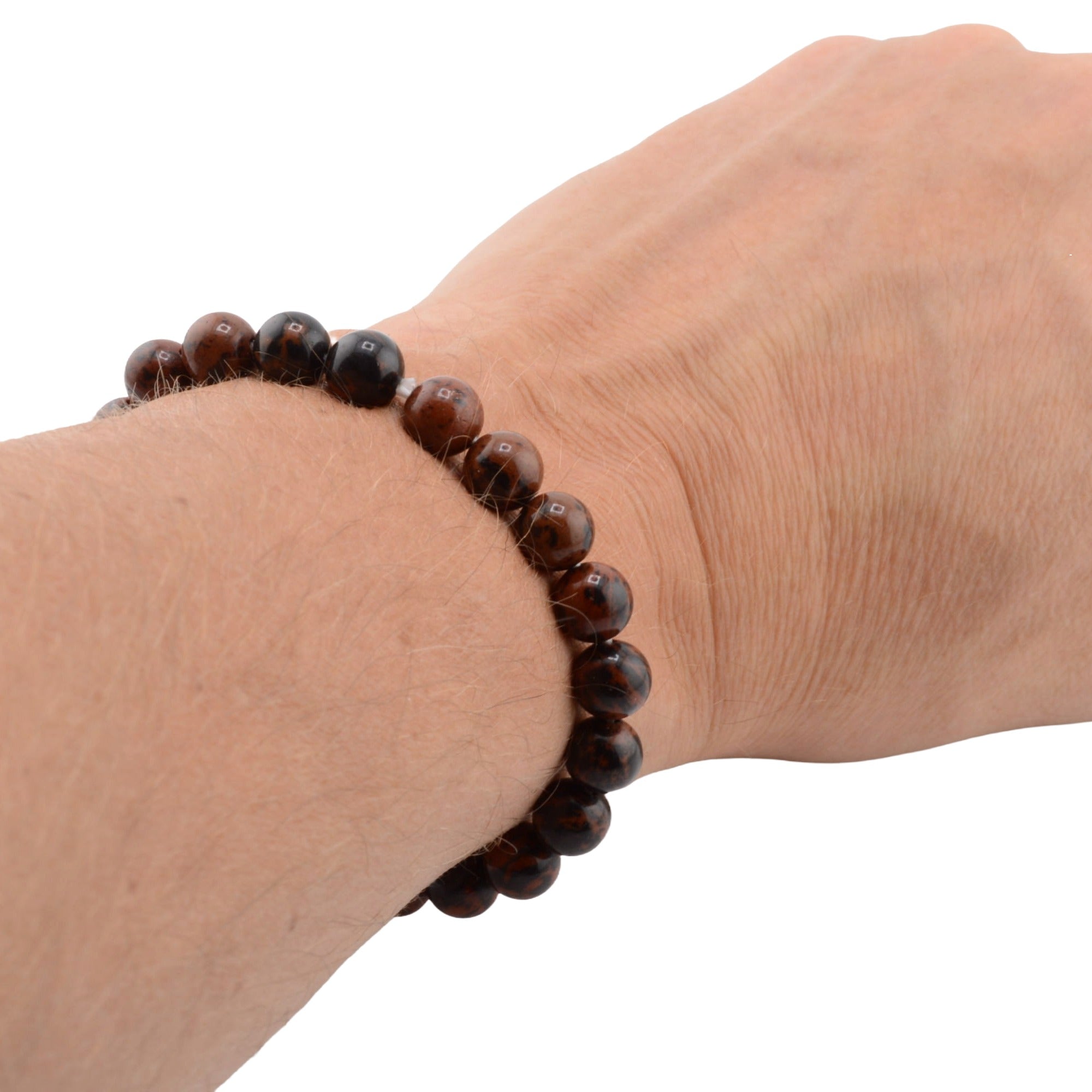 Mahogany Obsidian Gemstone 8mm Bead Bracelet