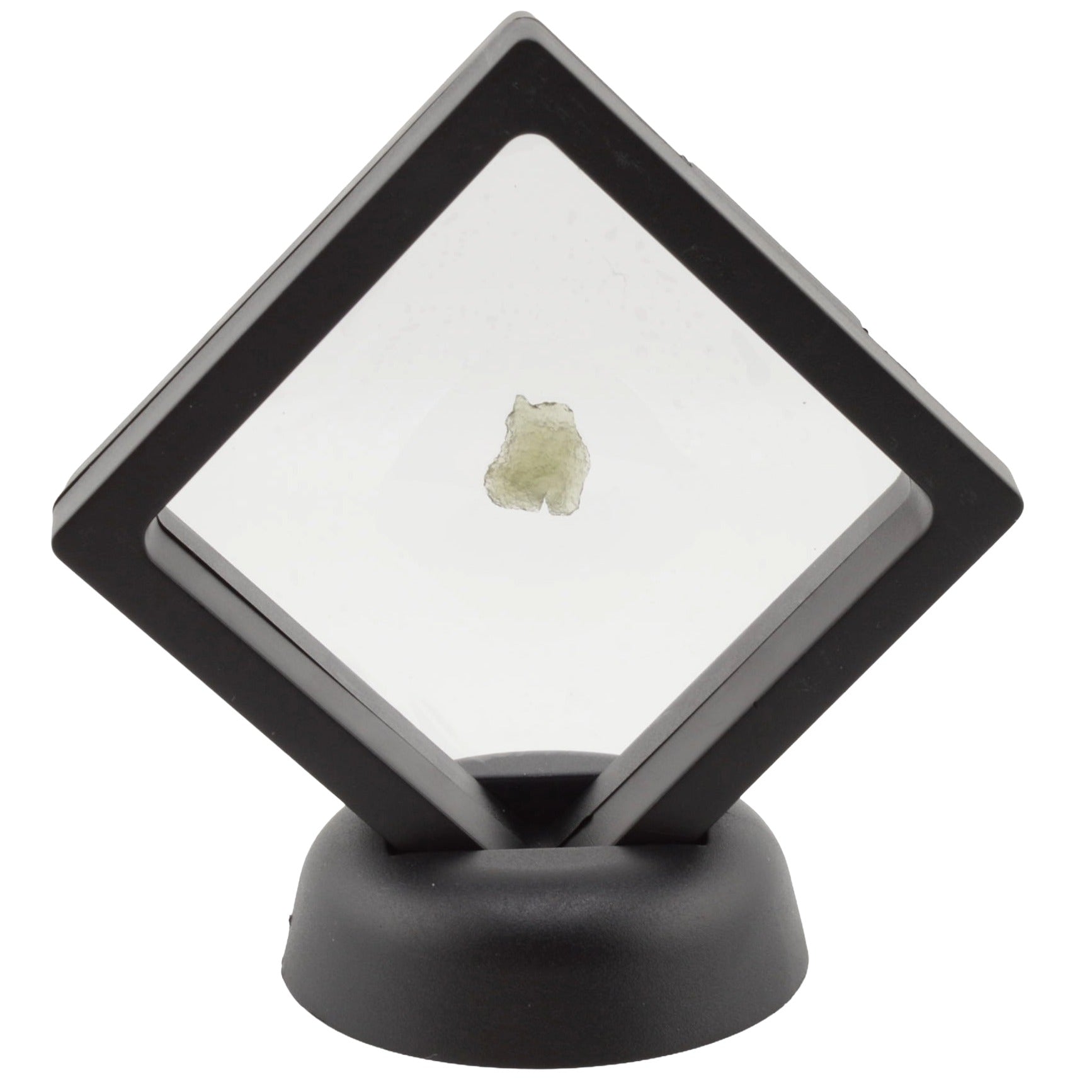 Moldavite Specimen in 7cm Floating Display Frame - Czech Republic