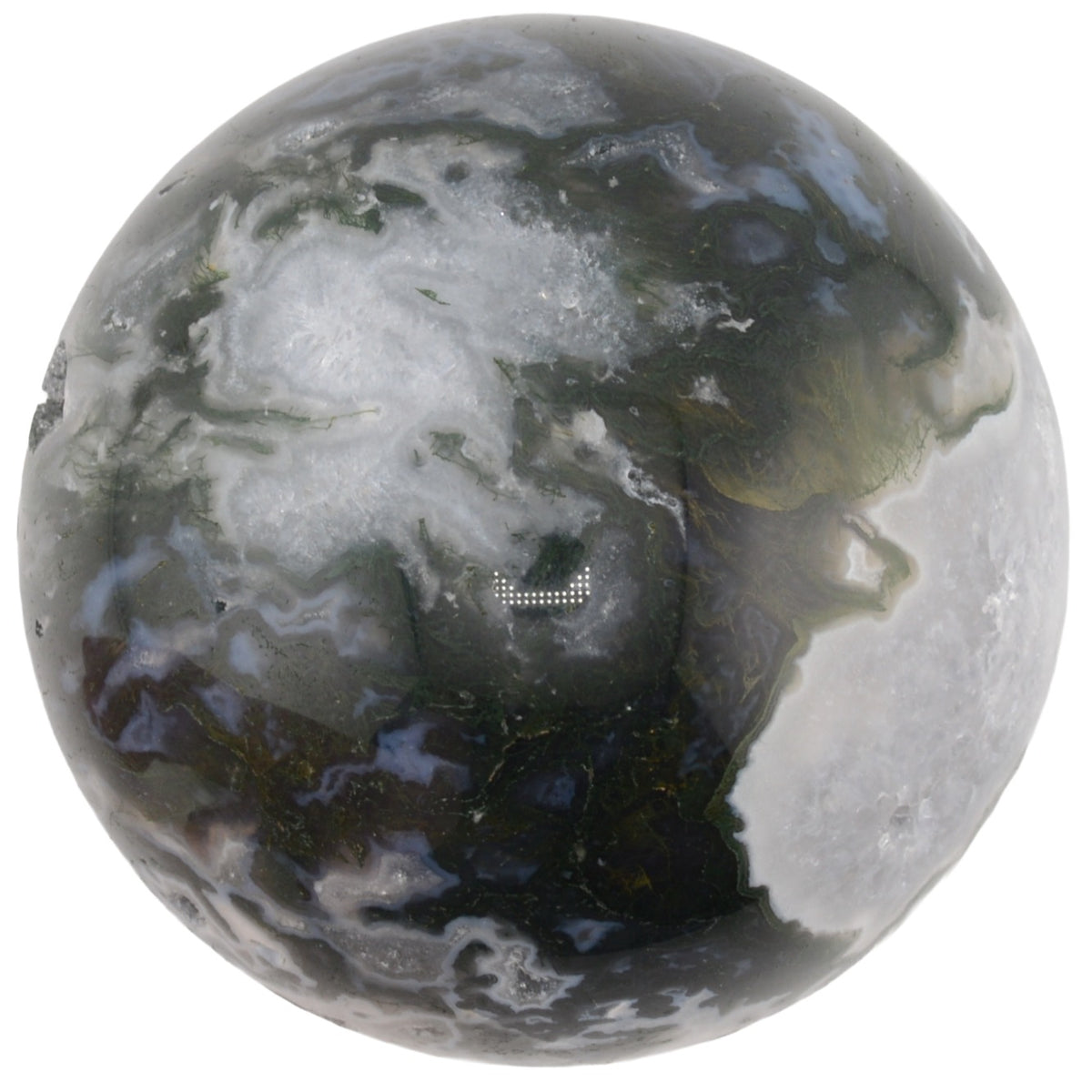Moss Agate Crystal Sphere - 65mm