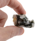 Moss Agate Dragon Head Carving - 4cm