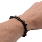 Black Obsidian Gemstone Chip Bracelet