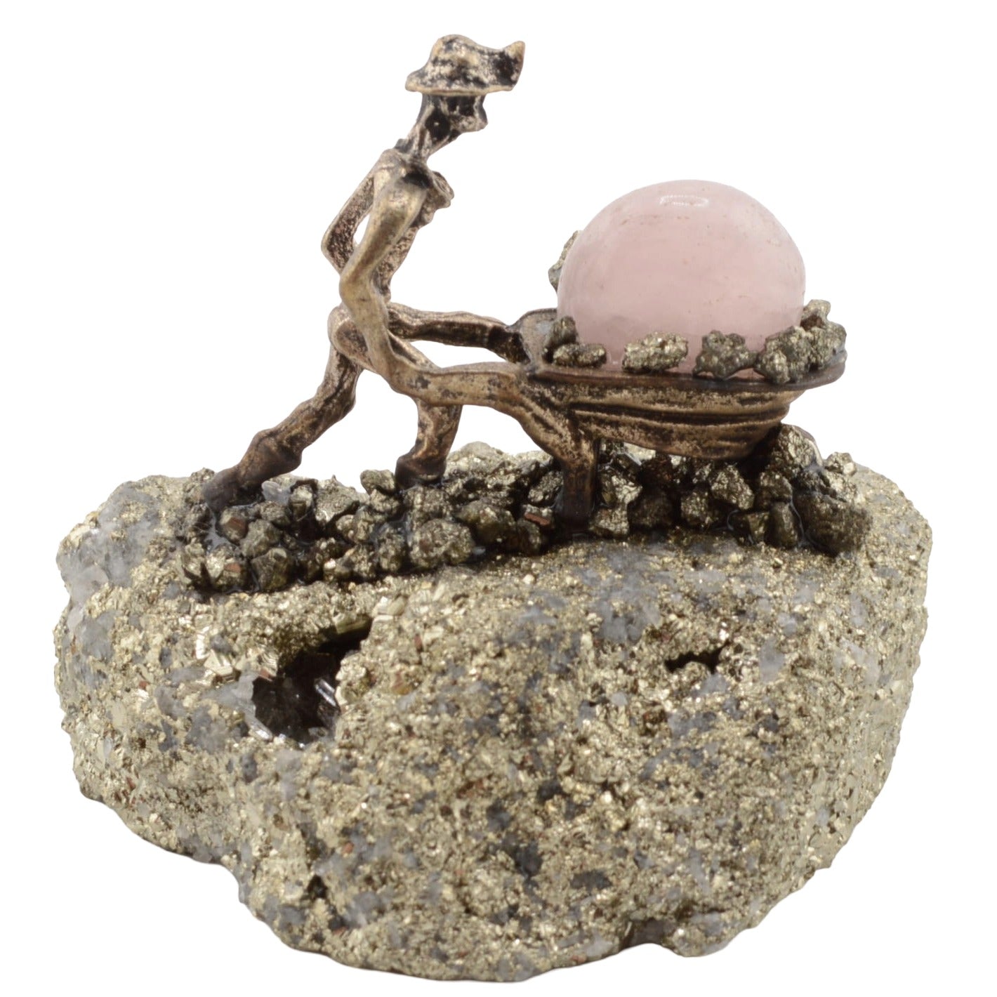 Miner Figurine on Pyrite