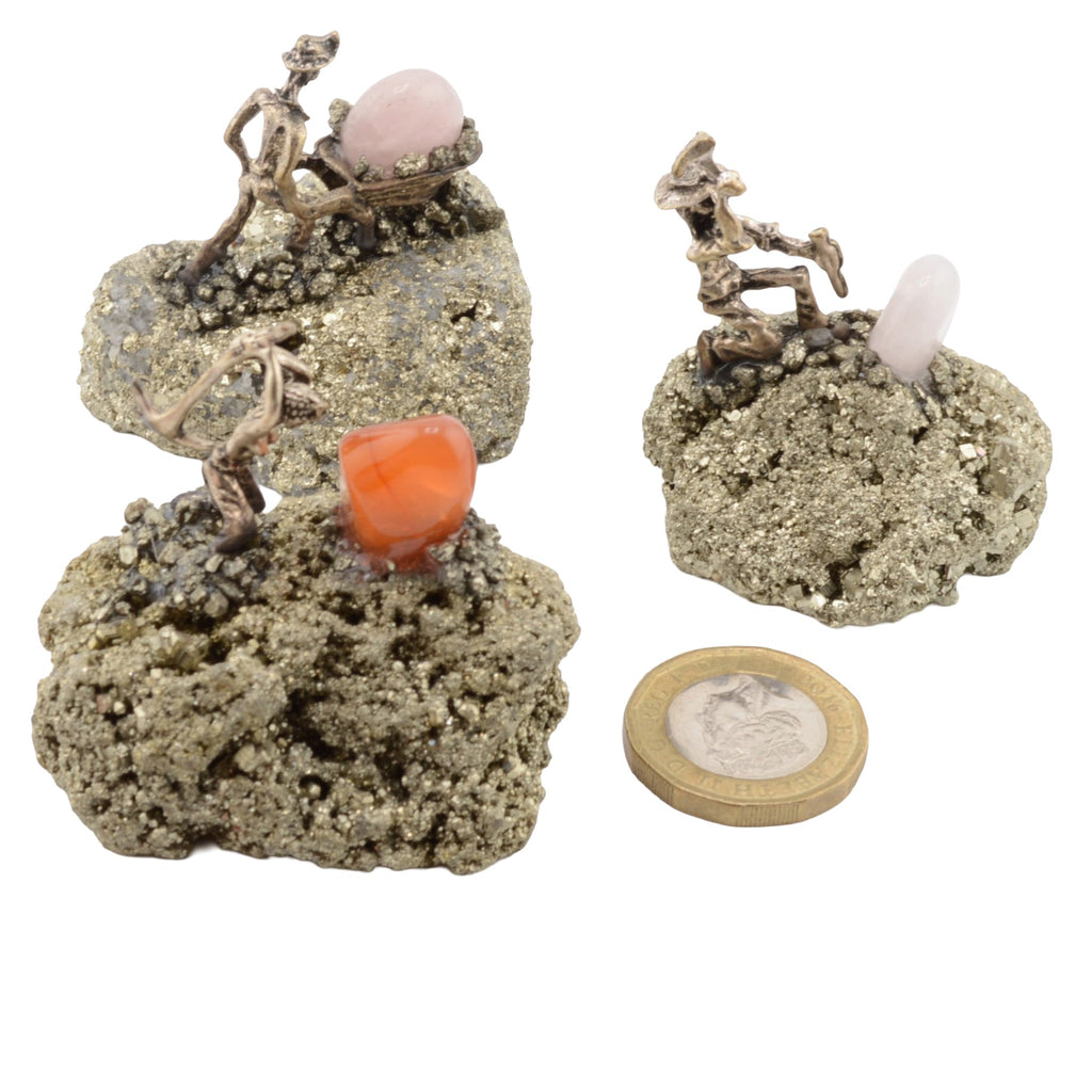 Miner Figurine on Pyrite