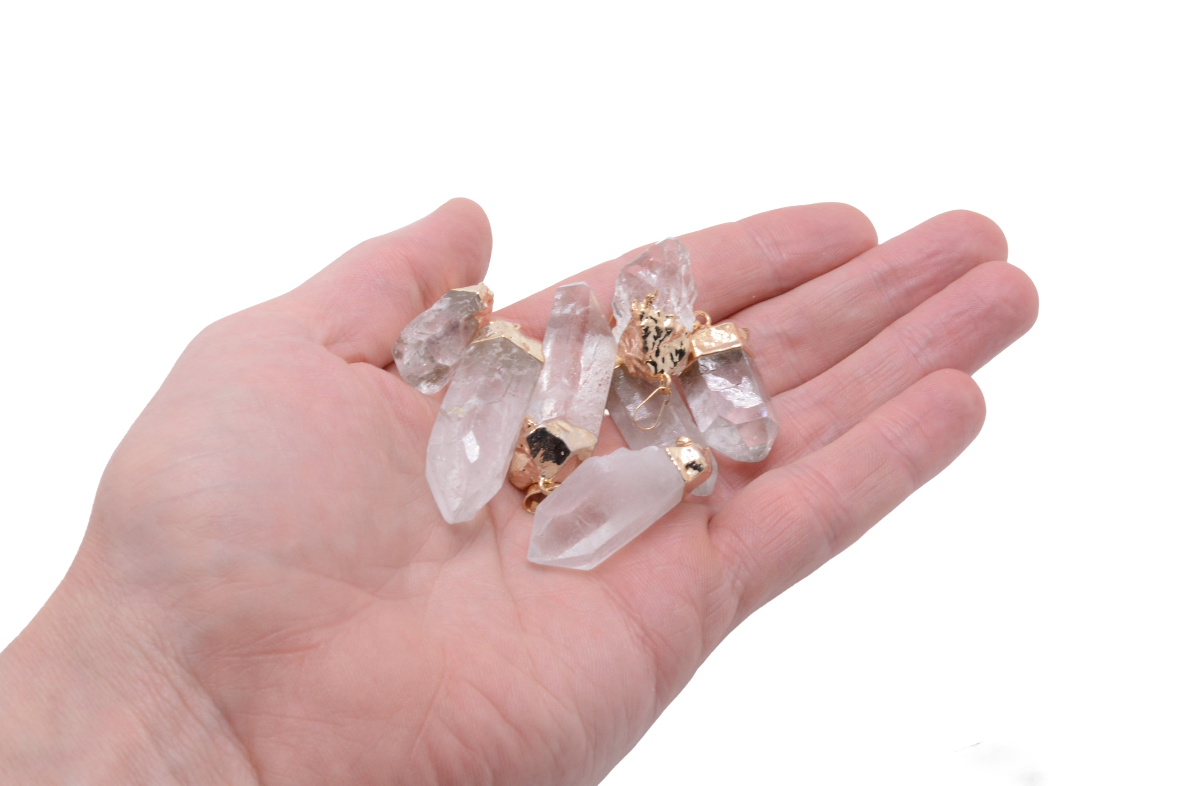 Quartz Crystal Gemstone Rough Point Pendant