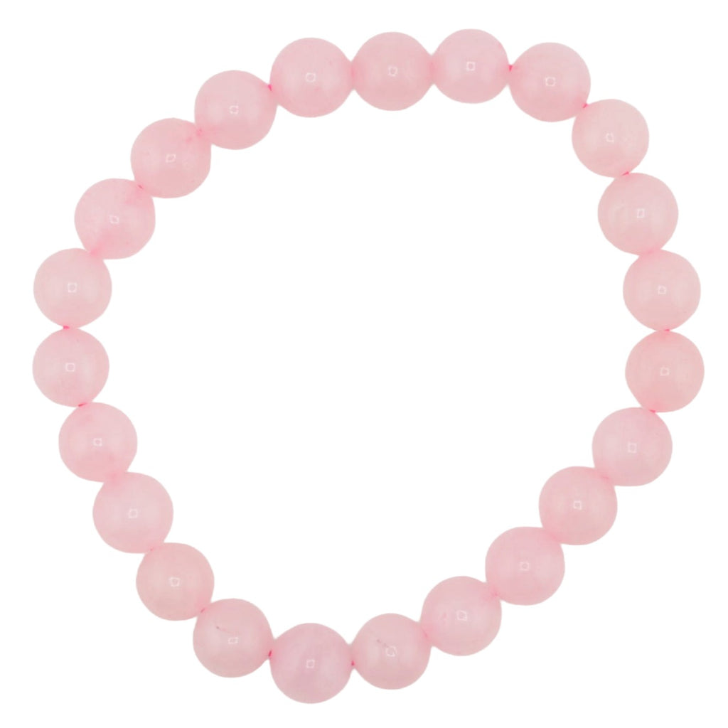 Rose Quartz Crystal Gemstone 8mm Bead Bracelet
