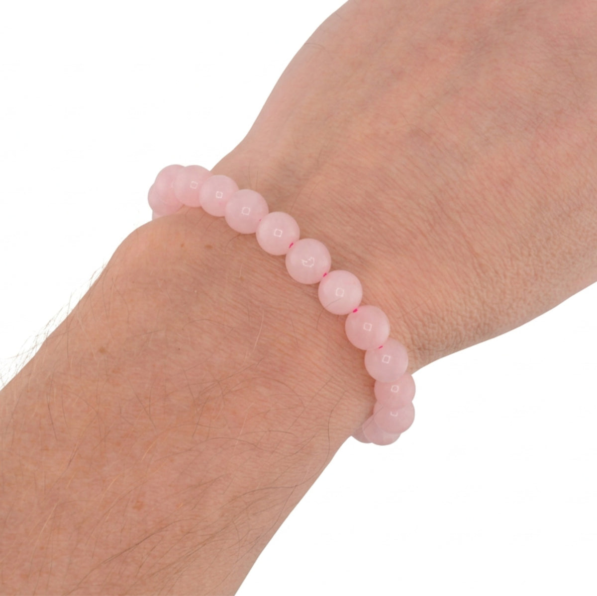 Rose Quartz Crystal Gemstone 8mm Bead Bracelet