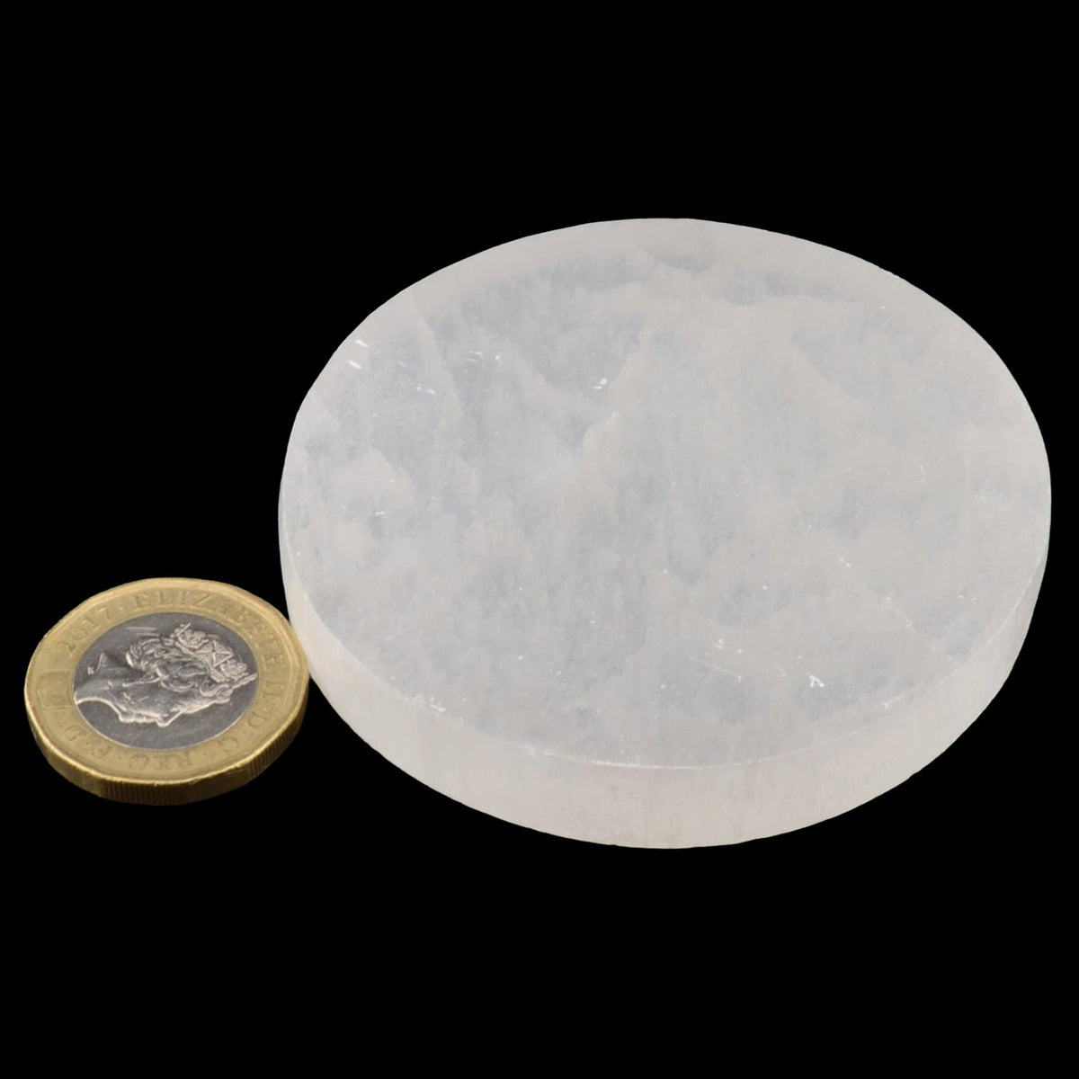 Selenite Circle Charging Plate - 65mm