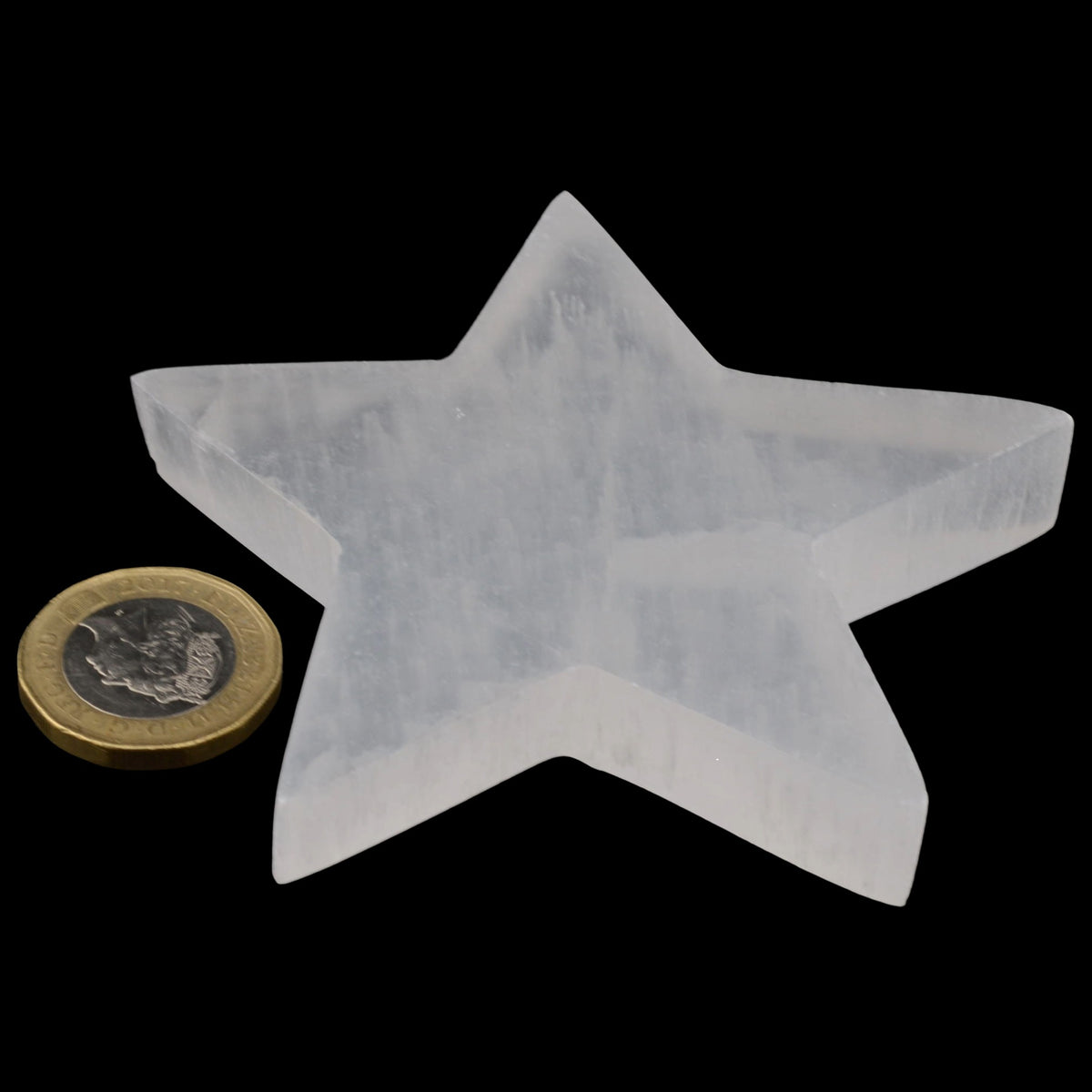 Selenite Flat Star Carving - approx 80mm