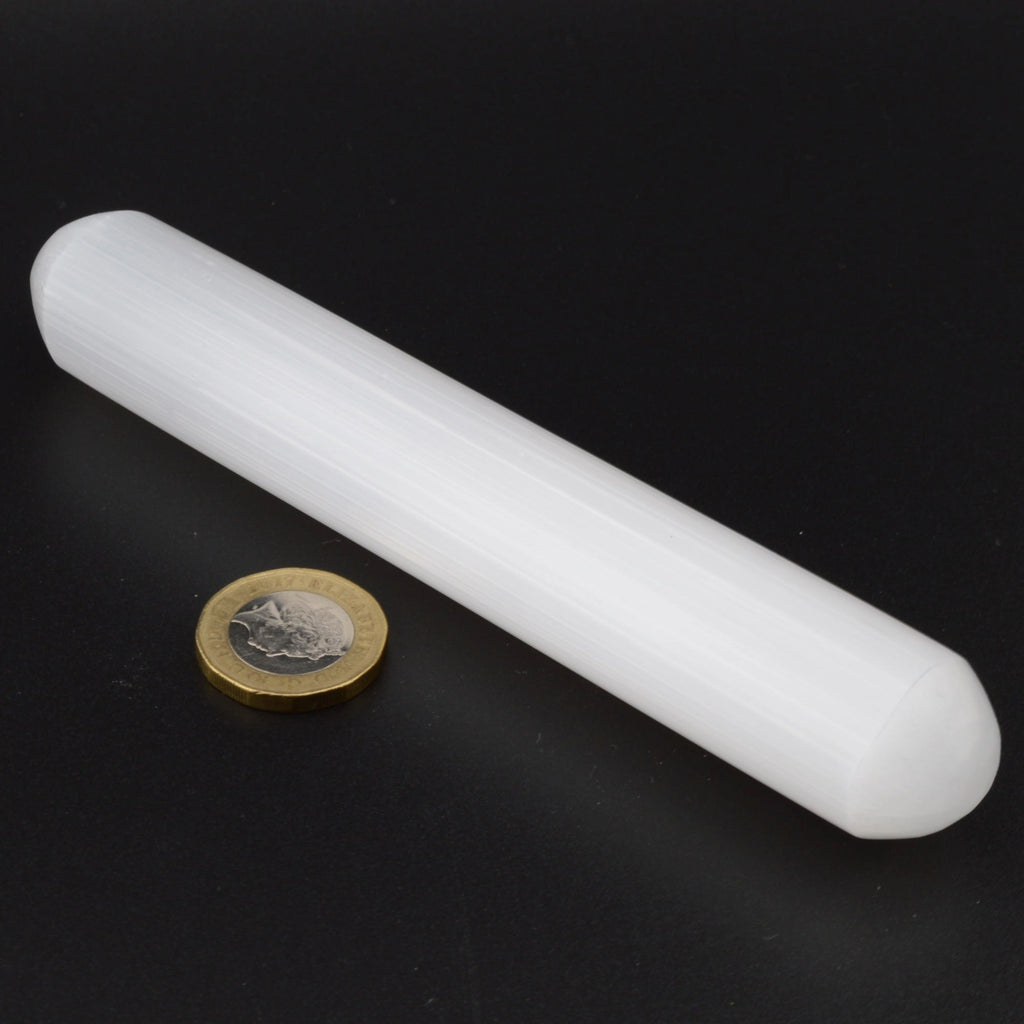 Selenite Wand with Rounded Ends - 150mm