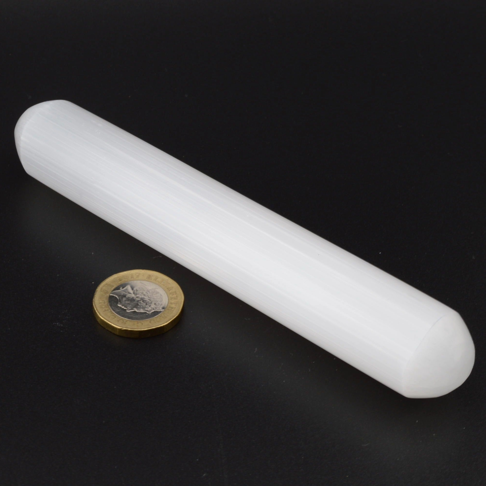 Selenite Wand with Rounded Ends - 150mm