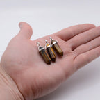 Tigers Eye Gemstone 32mm Double Point Pendant