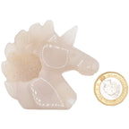 Unicorn Druzy Agate Gemstone Carving - 5cm