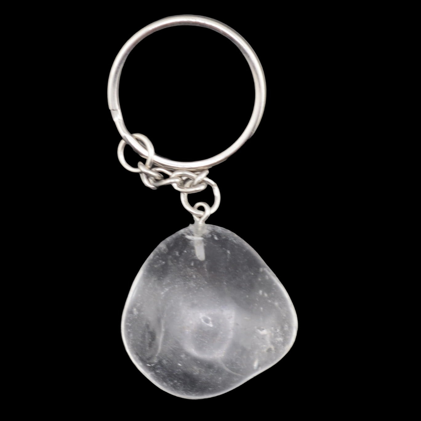 Clear Quartz Crystal Keyring