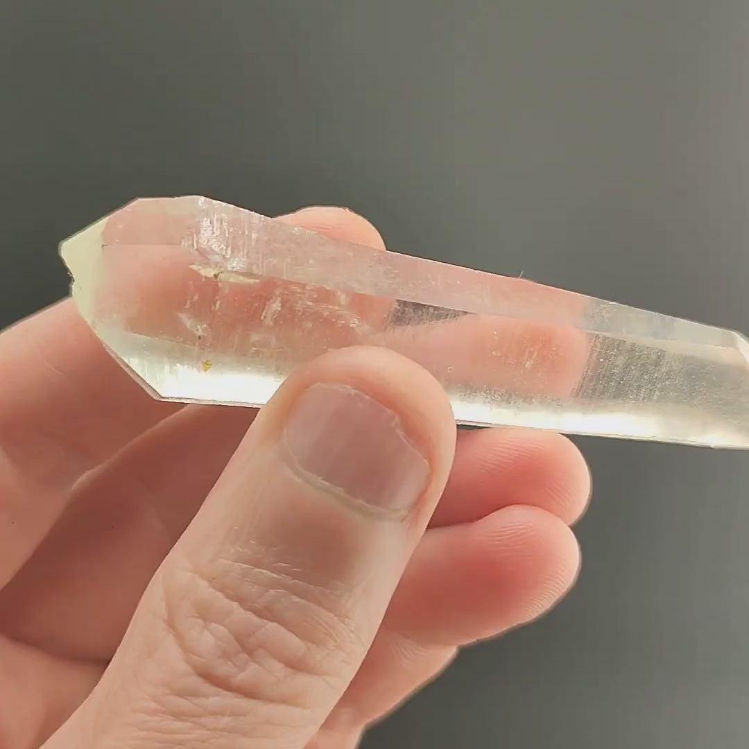 Laser Quartz Double Terminated Clear Point - 88mm - La Belleza, Santander Dept., Columbia