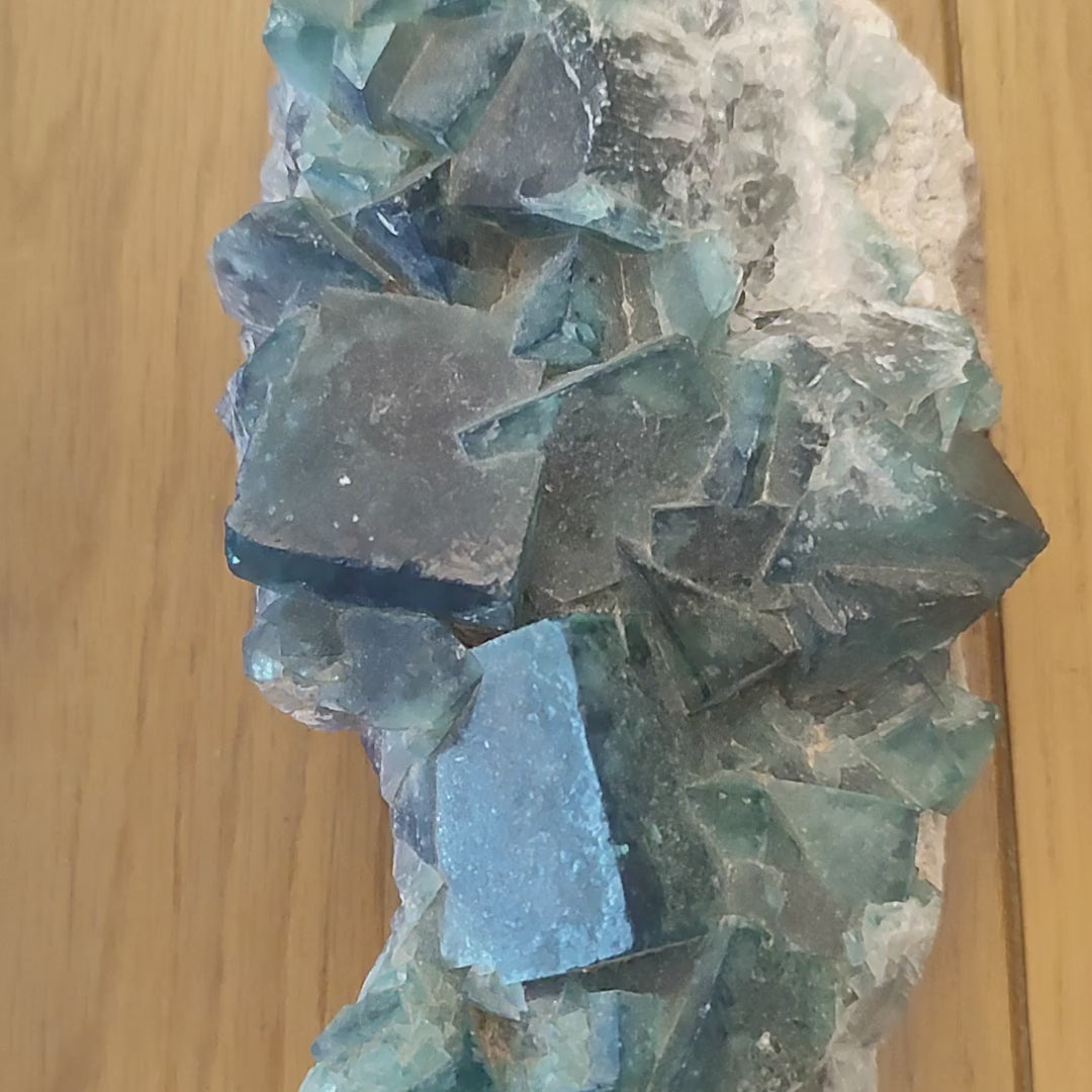 Large Raw Natural Fluorite Cluster on Matrix Specimen - 1.35Kg