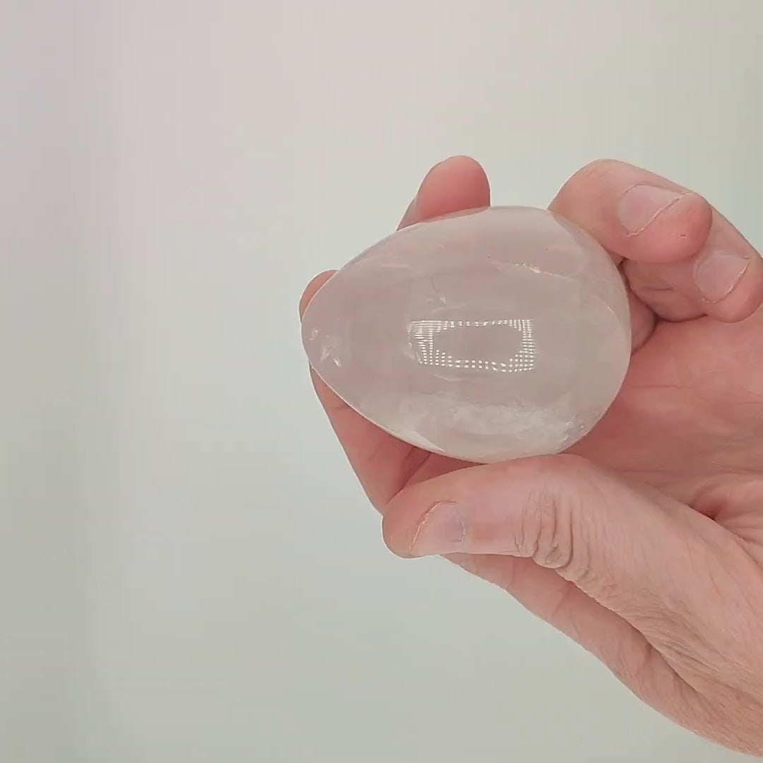 Rose Quartz Crystal Egg - 65mm