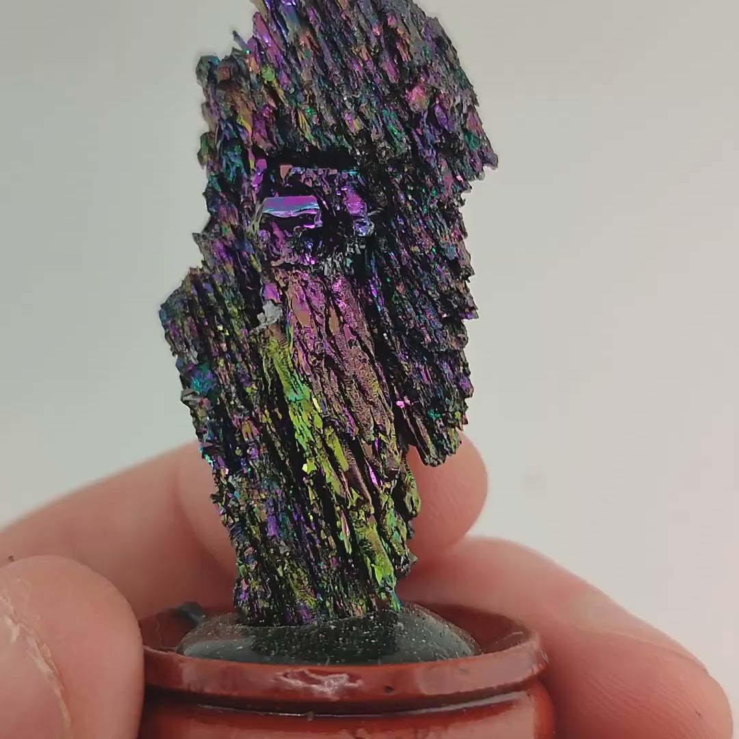 Silicon Carbide Crystal on Wooden Base