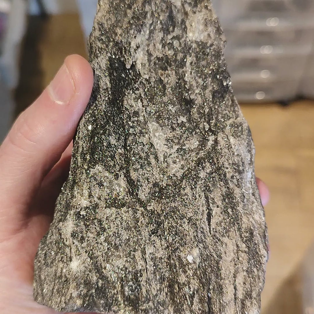 Large Black Mica Rough Freeform Specimen - 175mm, 1.42Kg