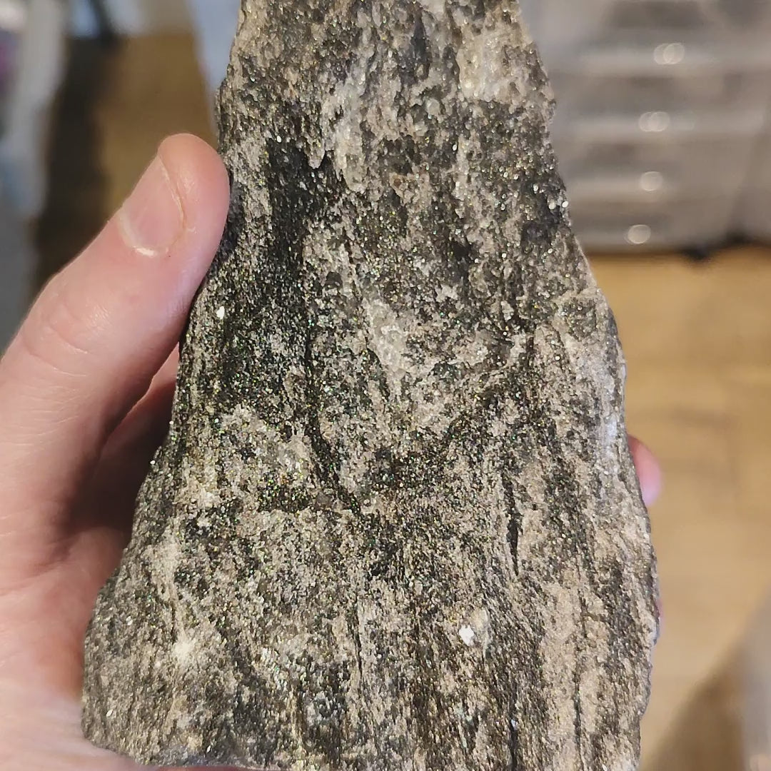 Large Black Mica Rough Freeform Specimen - 175mm, 1.42Kg