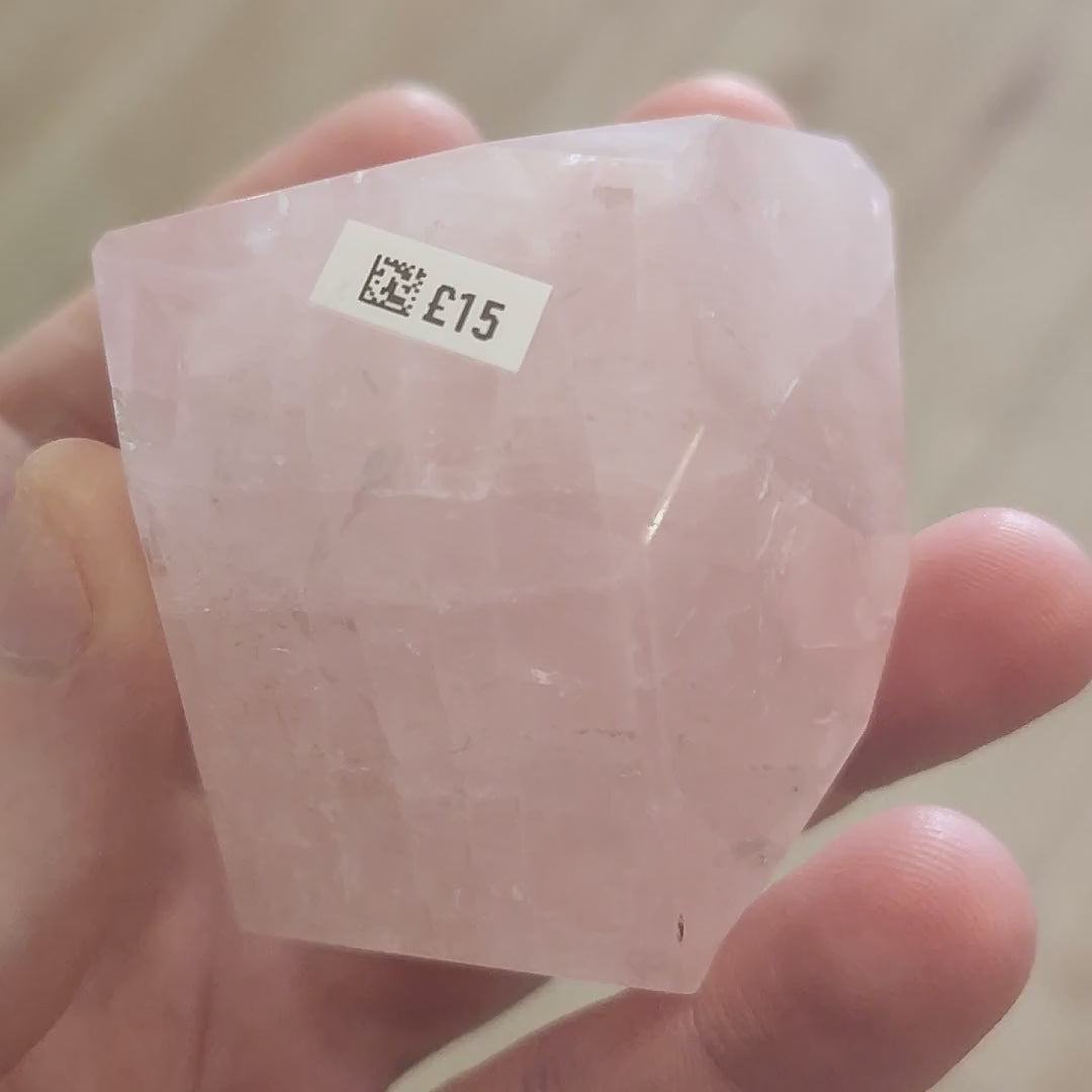 Rose Quartz Polished Crystal Freeform