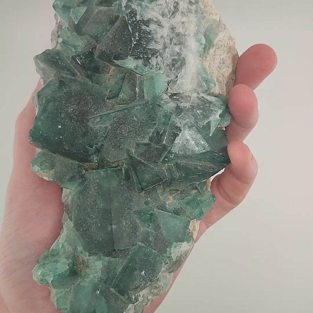 Large Raw Natural Fluorite Cluster on Matrix Specimen - 1.35Kg