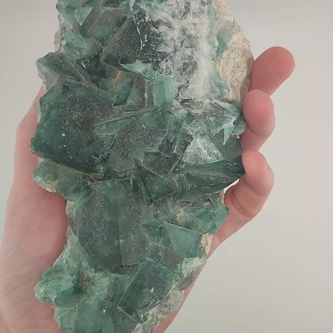 Large Raw Natural Fluorite Cluster on Matrix Specimen - 1.35Kg